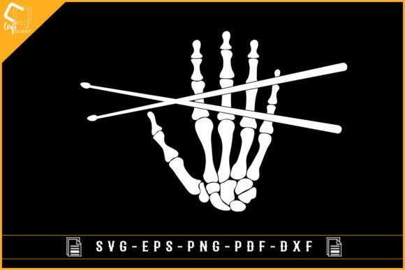 Vector Drum Stick Skeleton Design Funny Review